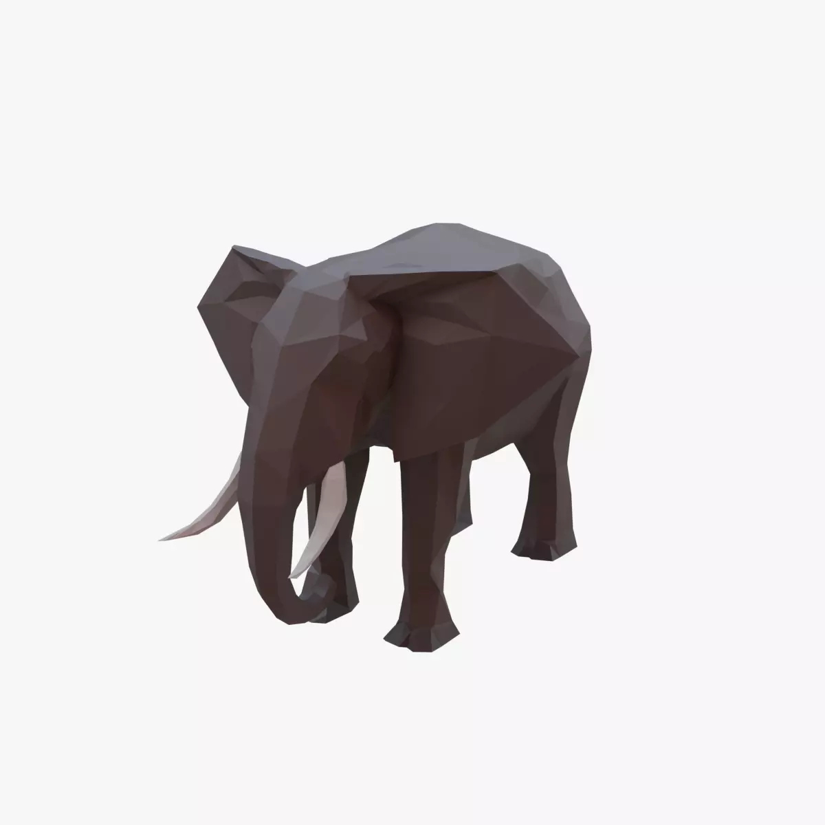 Elephant low poly Low-poly 3D model_0