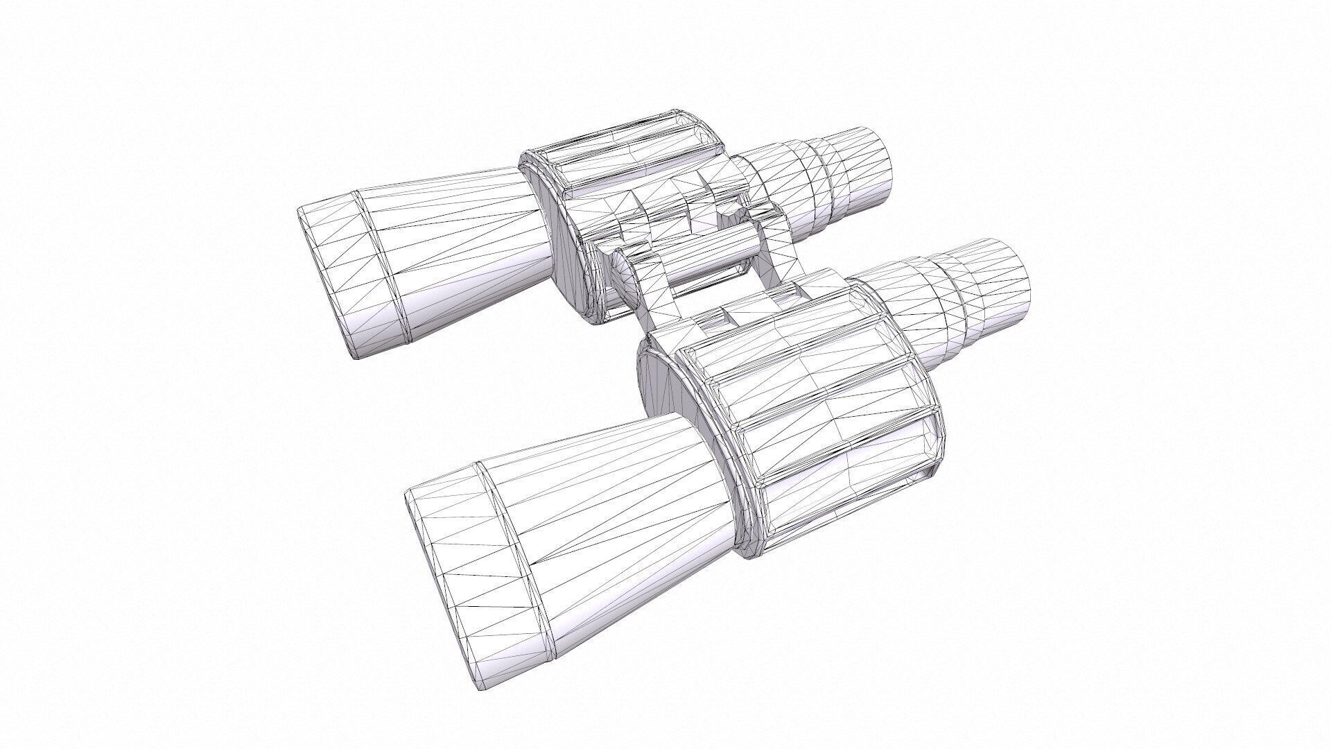 Binoculars Low-poly PBR Free low-poly 3D model_6