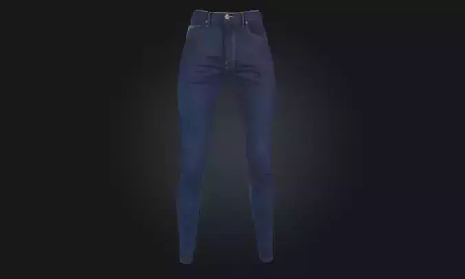 Blue Jeans Elegance Classic Denim Apparel Model for Casual