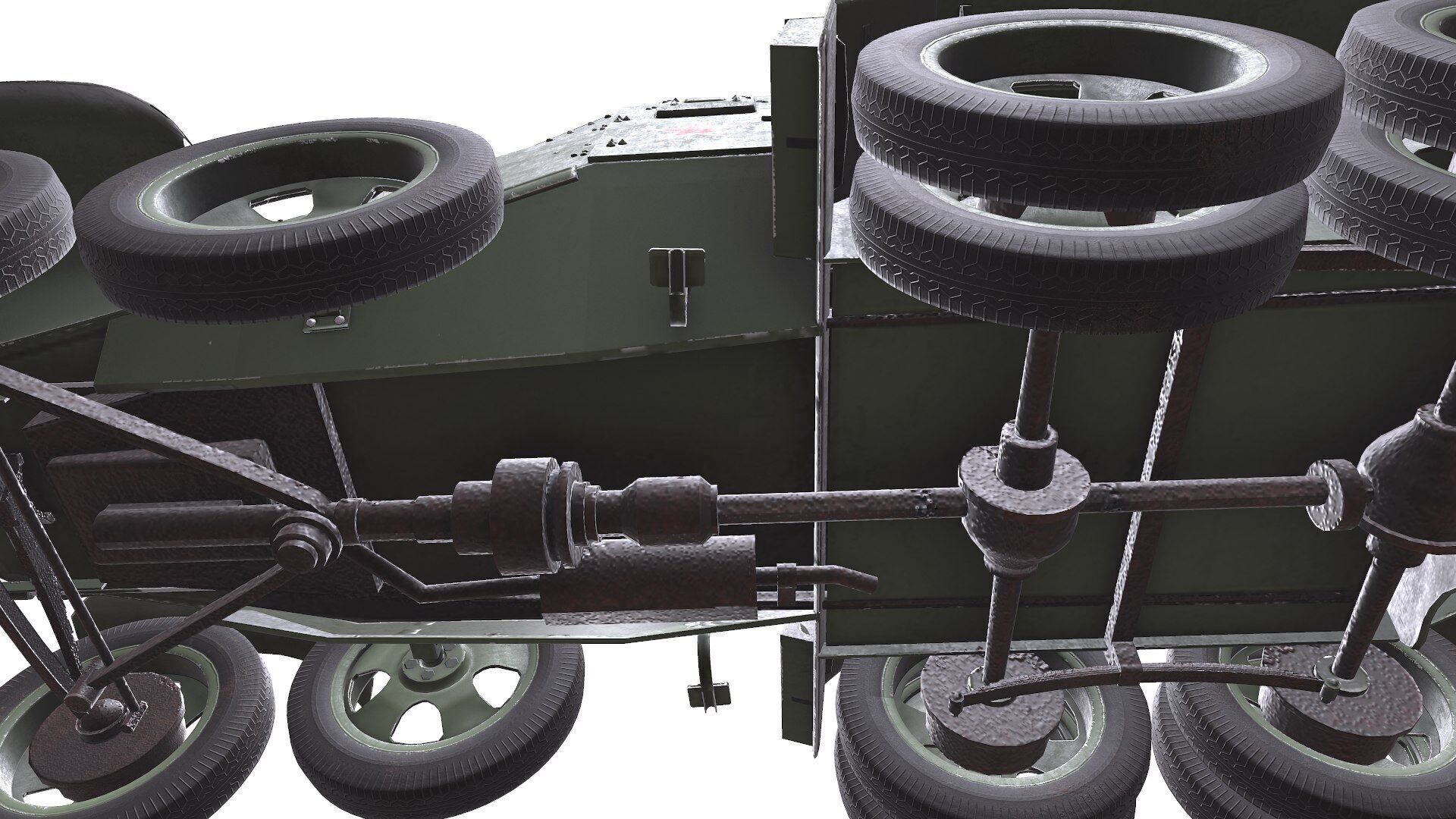 BA-10 Heavy Armored Car Low-poly PBR Low-poly 3D model_29