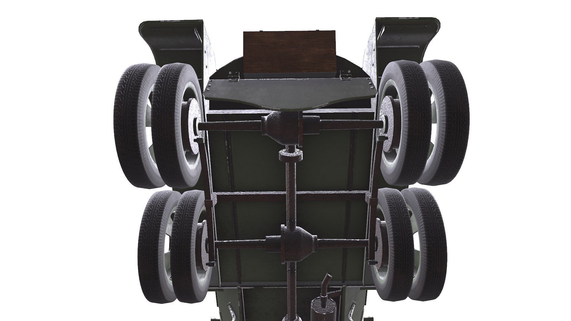 BA-10 Heavy Armored Car Low-poly PBR Low-poly 3D model_28