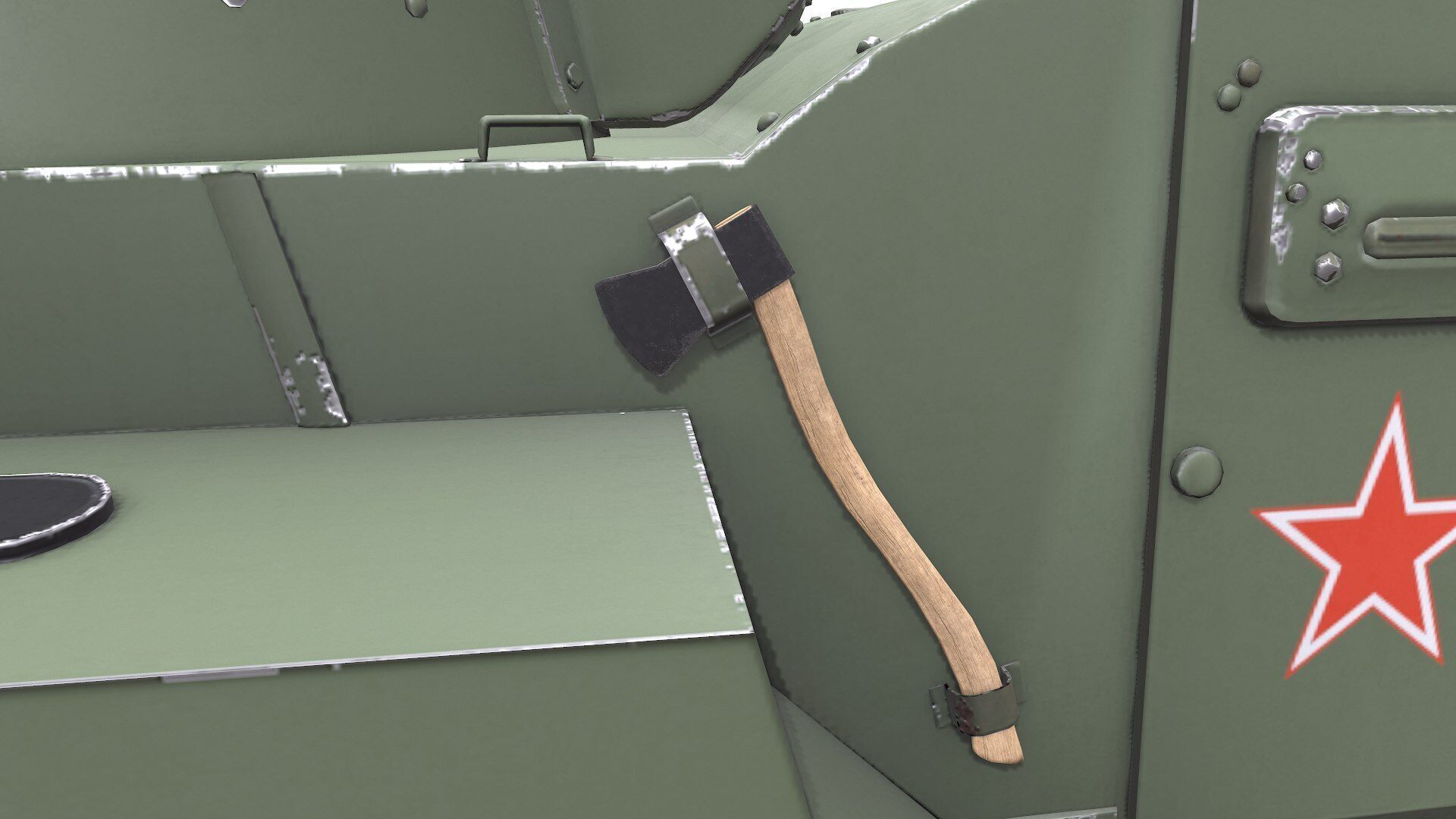 BA-10 Heavy Armored Car Low-poly PBR Low-poly 3D model_23