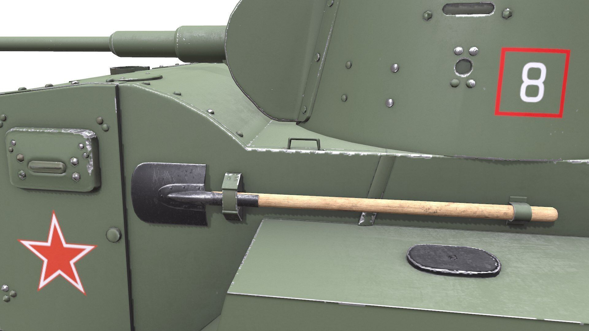 BA-10 Heavy Armored Car Low-poly PBR Low-poly 3D model_19