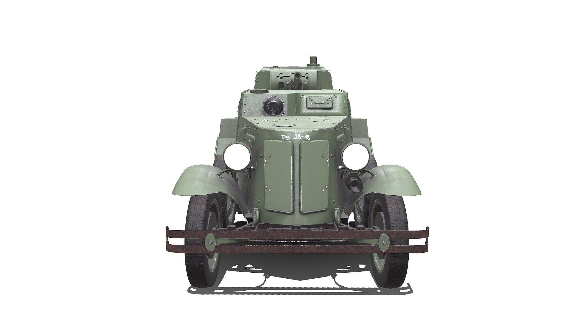 BA-10 Heavy Armored Car Low-poly PBR Low-poly 3D model_15