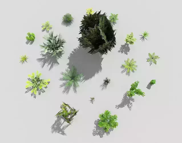 low poly foliage pack