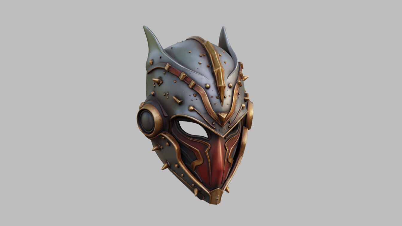 Sci Fi Knight Mask 3D model_1
