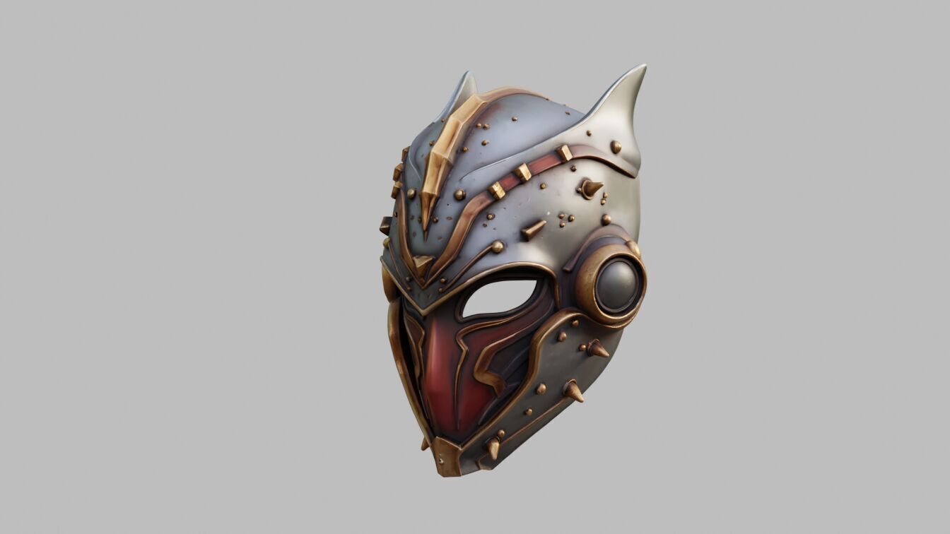 Sci Fi Knight Mask 3D model_3