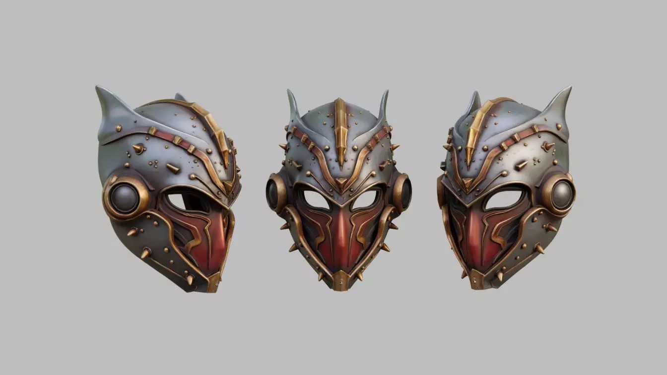 Sci Fi Knight Mask 3D model_0
