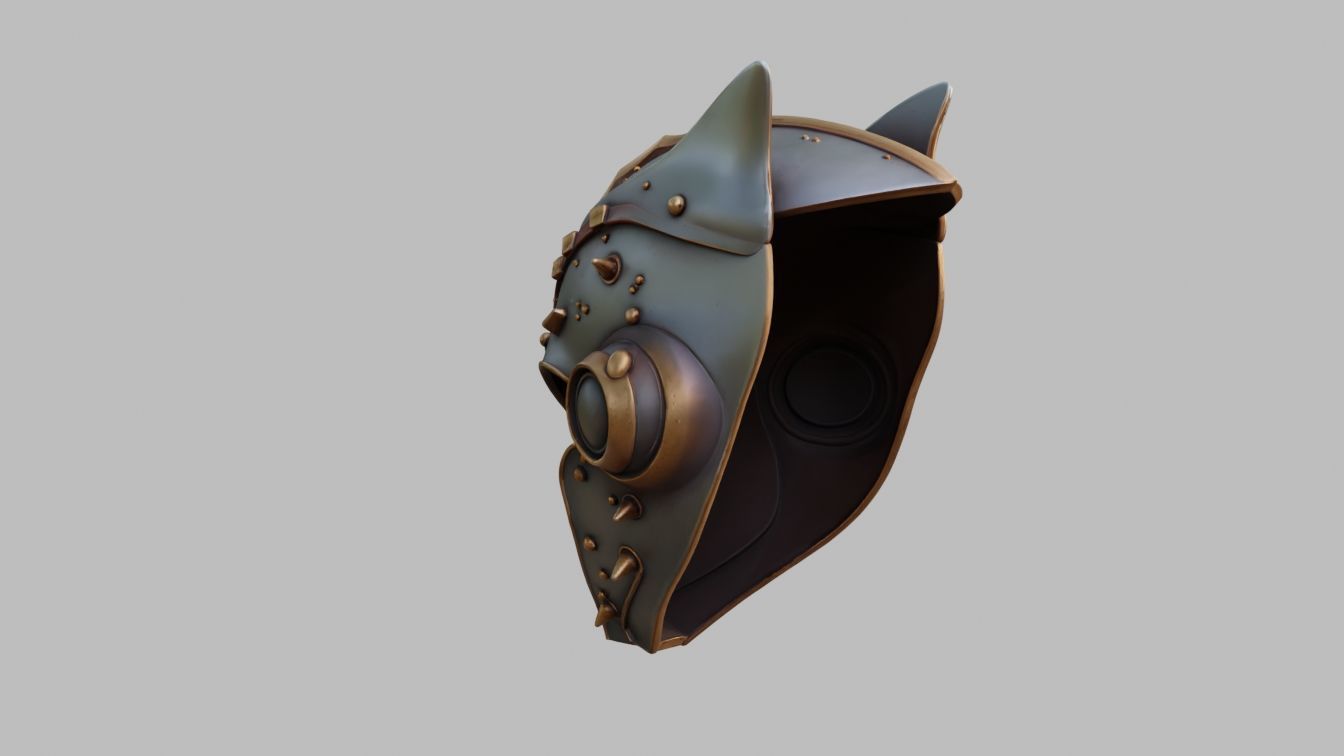 Sci Fi Knight Mask 3D model_4