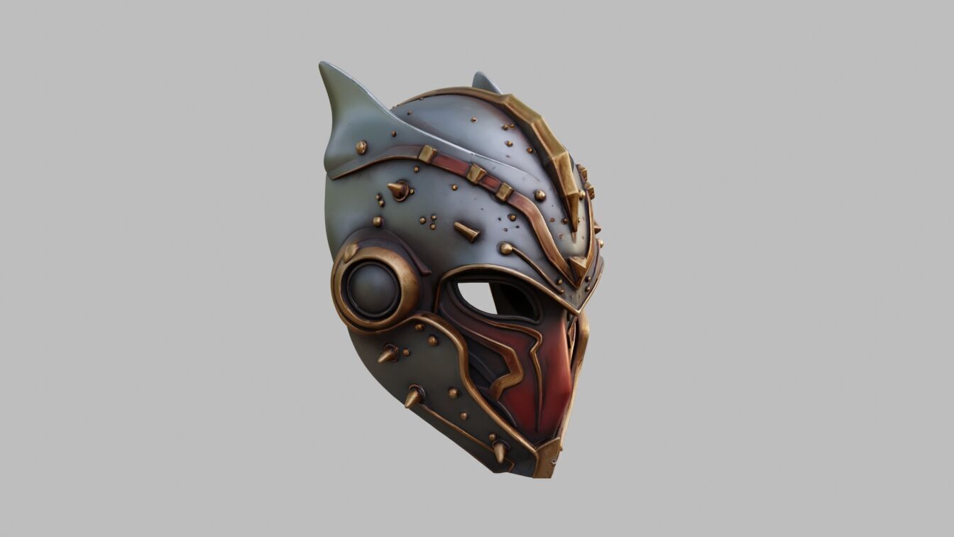 Sci Fi Knight Mask 3D model_7