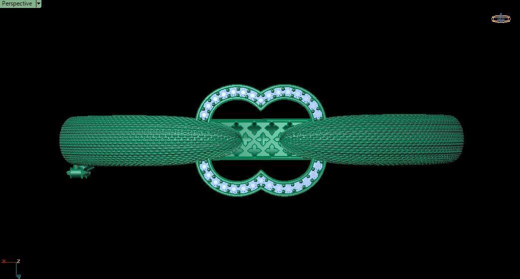 Bracelet 0032 - Snake skin 3D print model_10