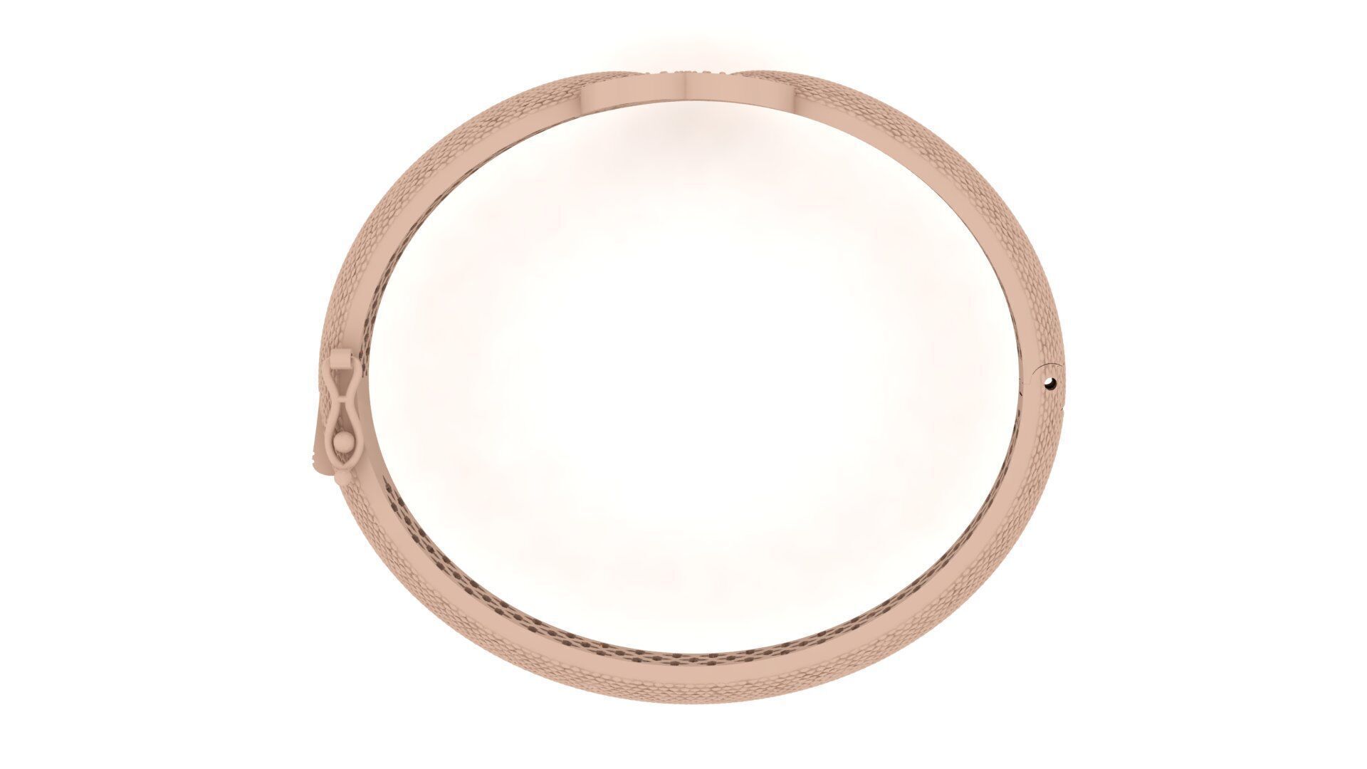 Bracelet 0032 - Snake skin 3D print model_2