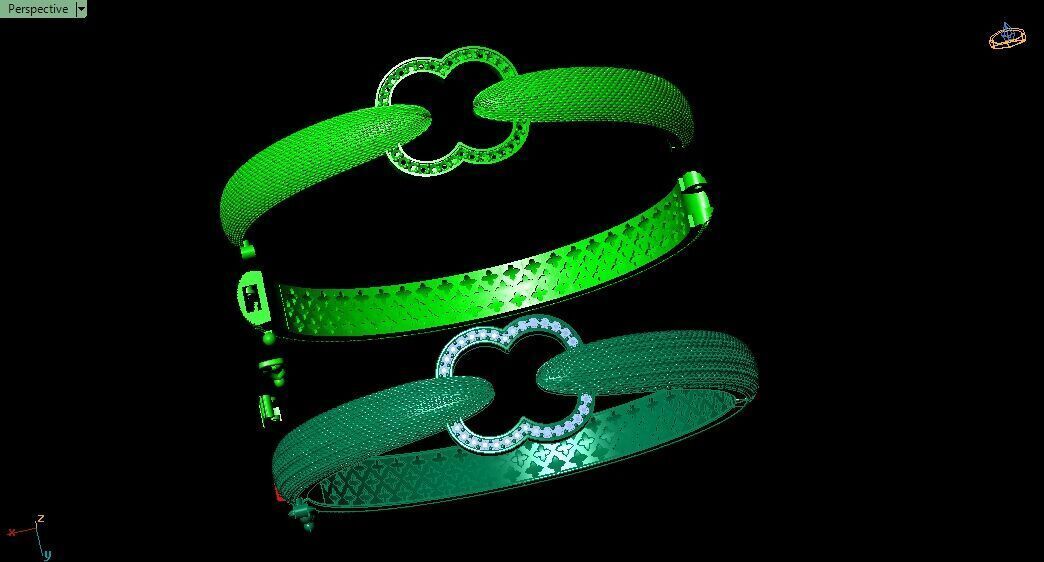 Bracelet 0032 - Snake skin 3D print model_17