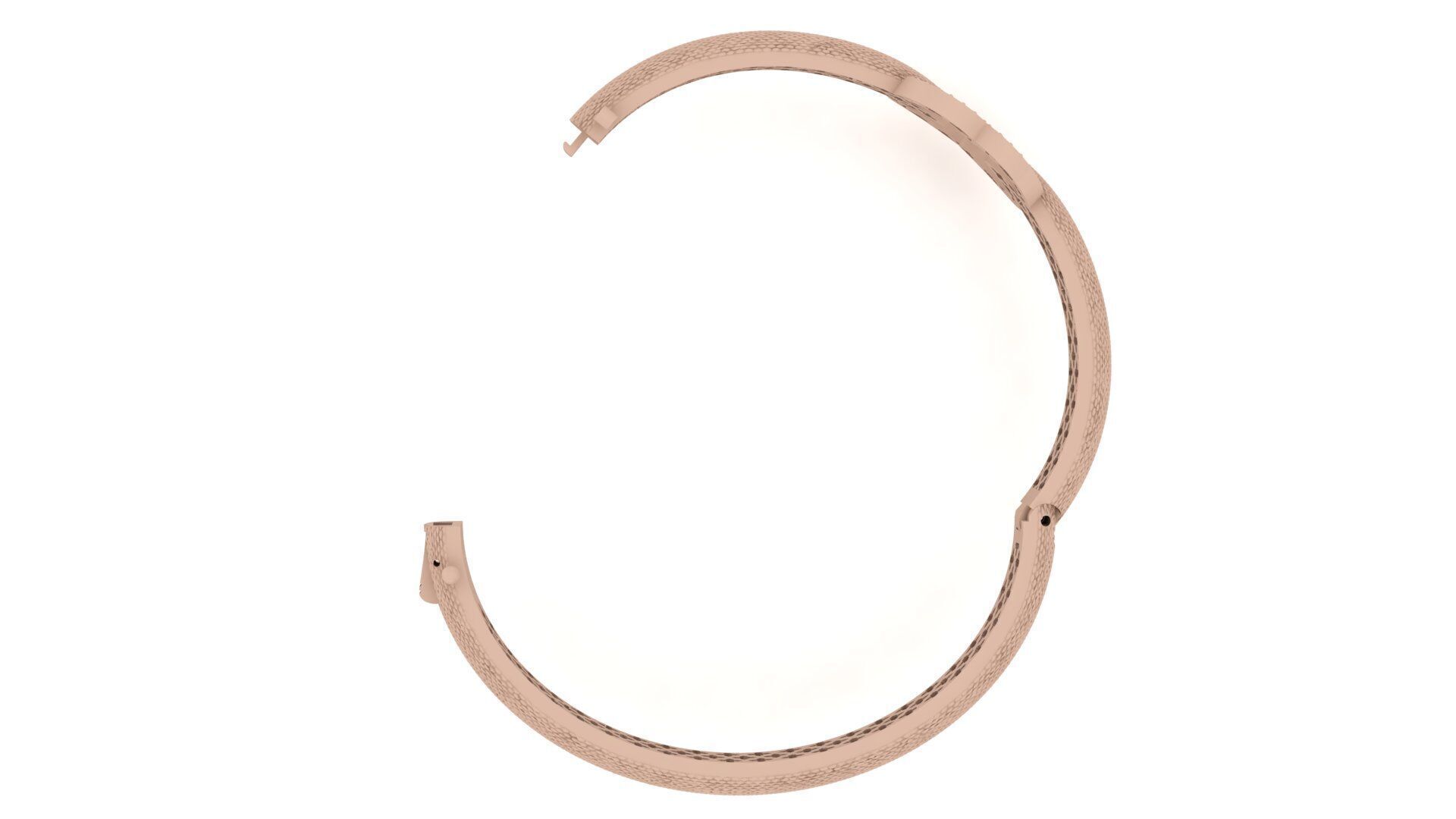 Bracelet 0032 - Snake skin 3D print model_6