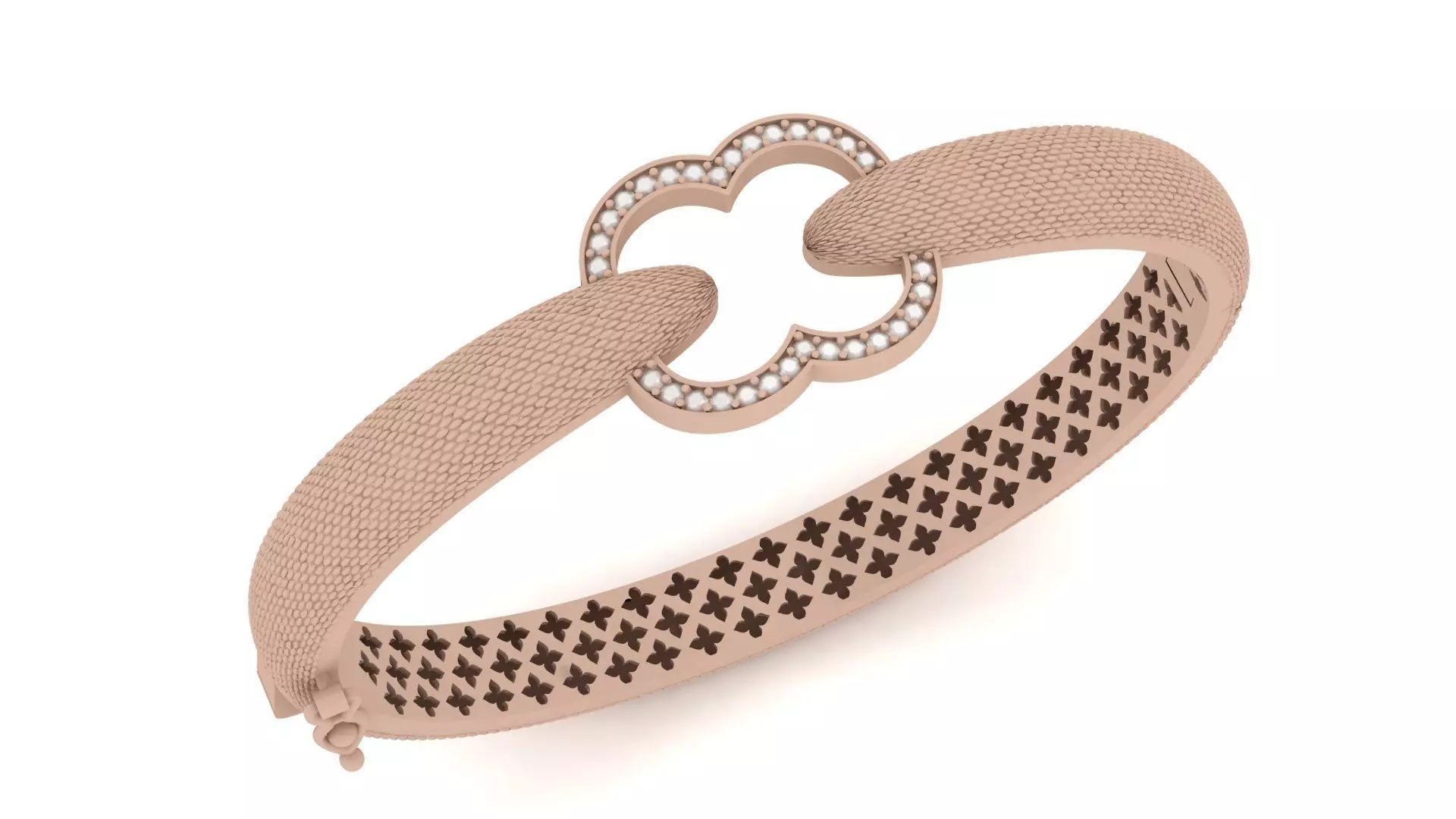 Bracelet 0032 - Snake skin 3D print model_0