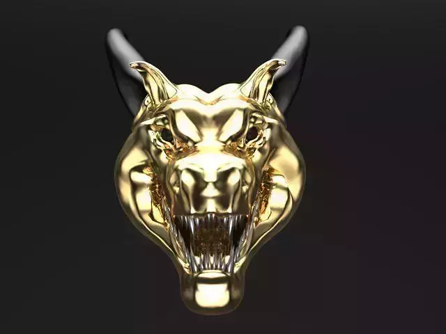 dragon gold head Free 3D model