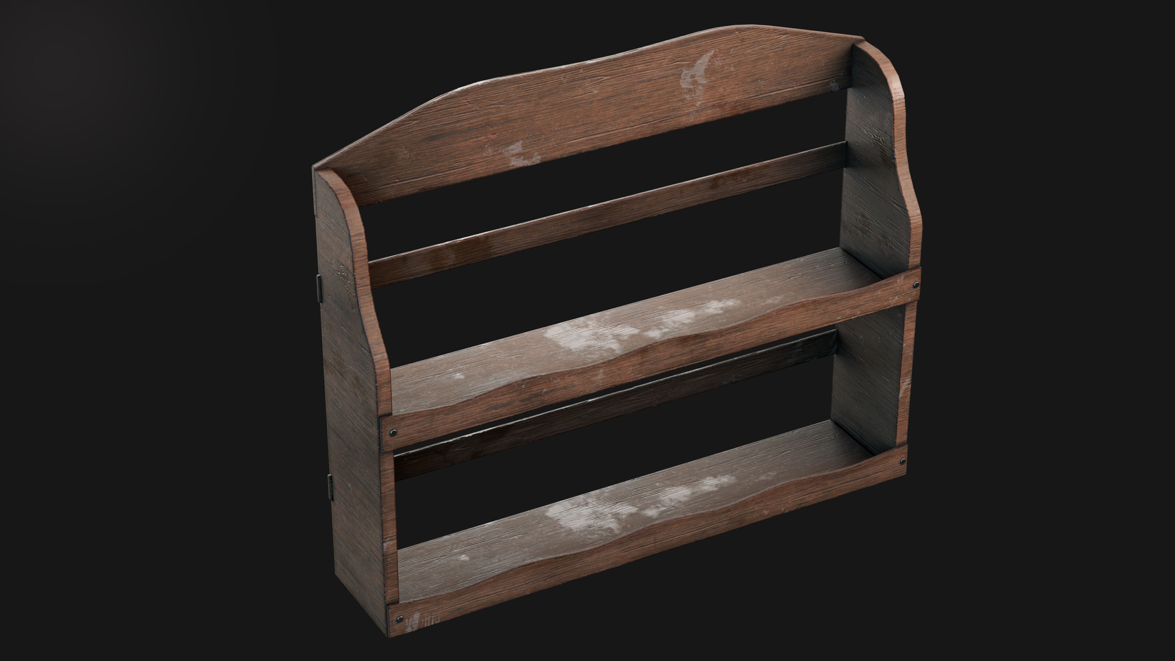 Vintage Floral Spice Rack Game Ready PBR 3D Model Low-poly 3D model_2