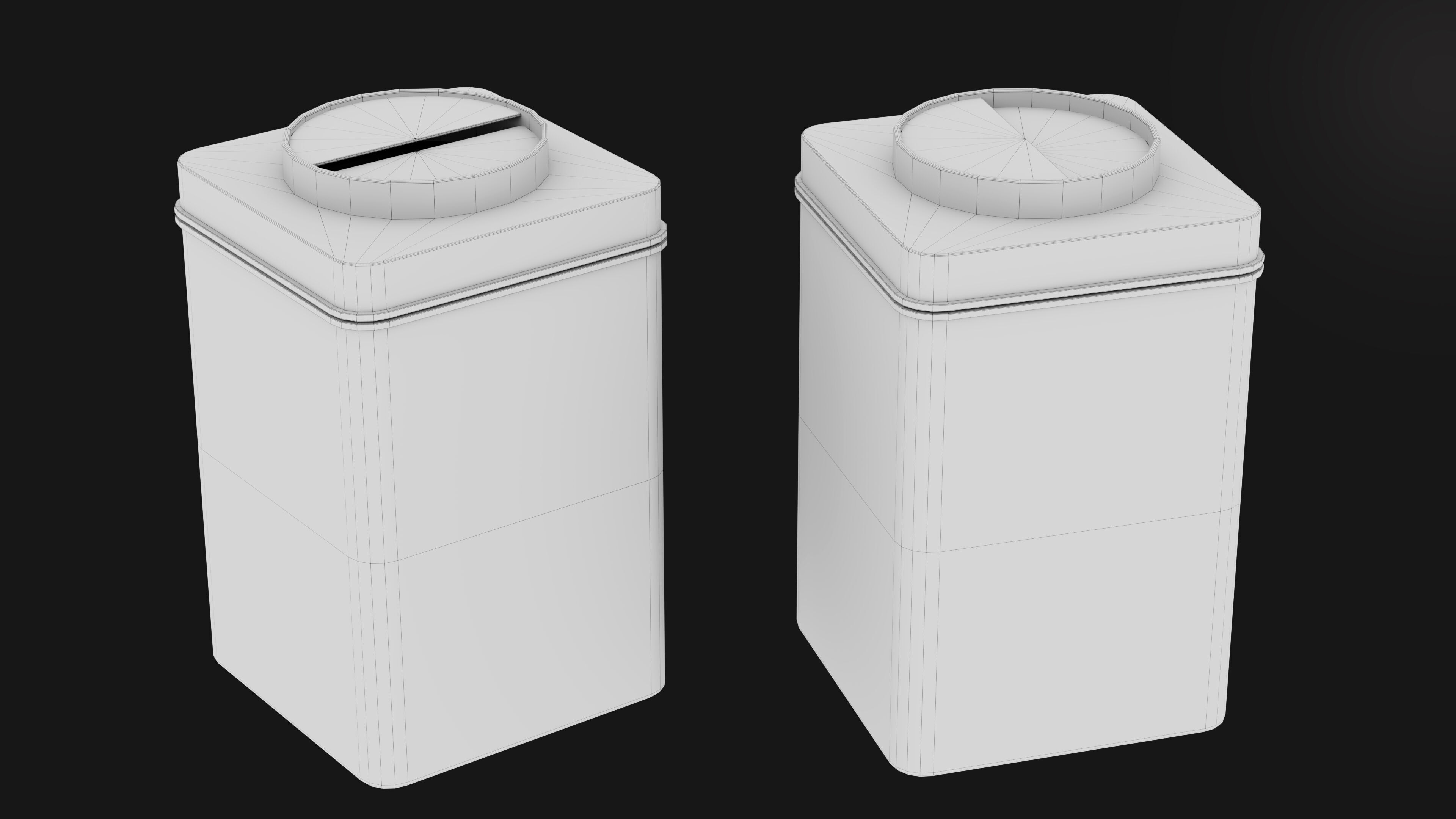 Vintage Floral Spice Rack Game Ready PBR 3D Model Low-poly 3D model_9