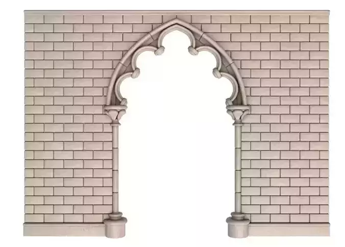 Gothic wall 3D model