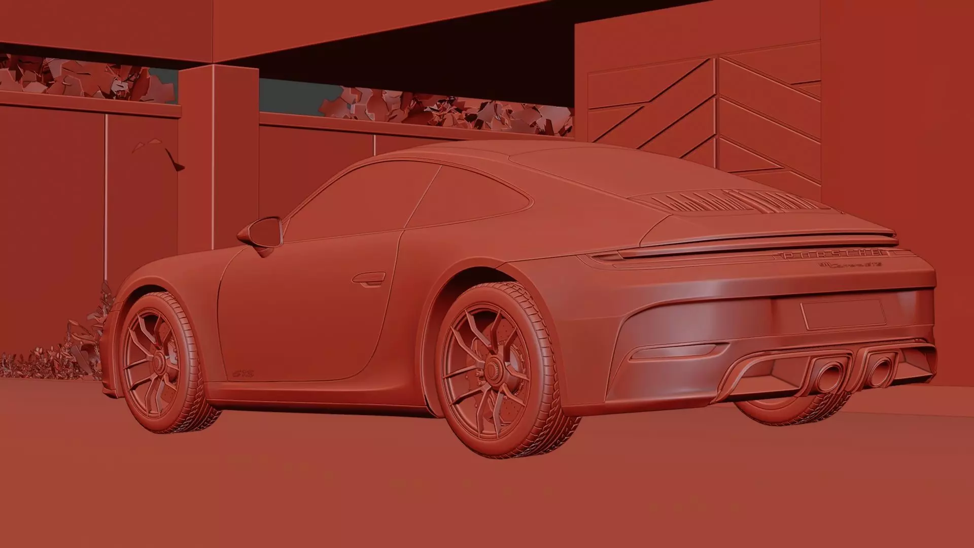 Luxury Driveway 3D Model Low-poly 3D model_2