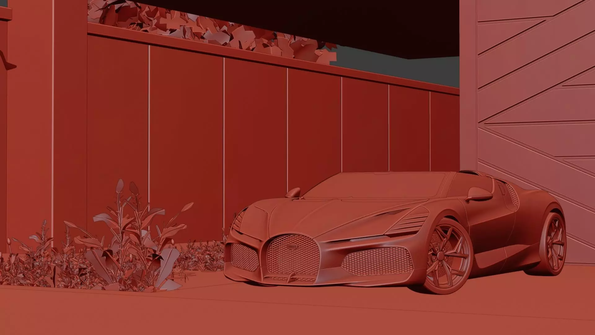 Luxury Driveway 3D Model Low-poly 3D model_6