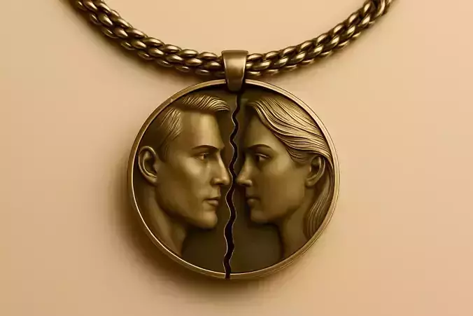 love pendant 3D print model