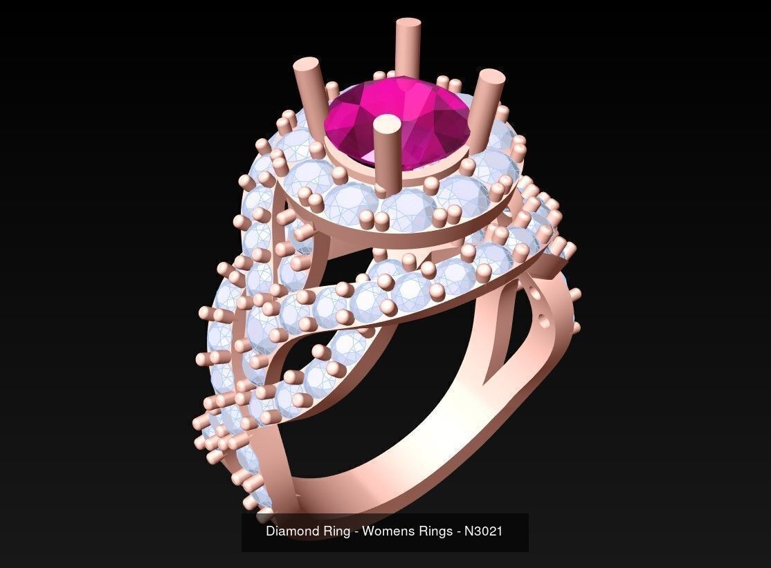 Collection 3d Ring Jewellery - 100 Womens Rings N27 _40