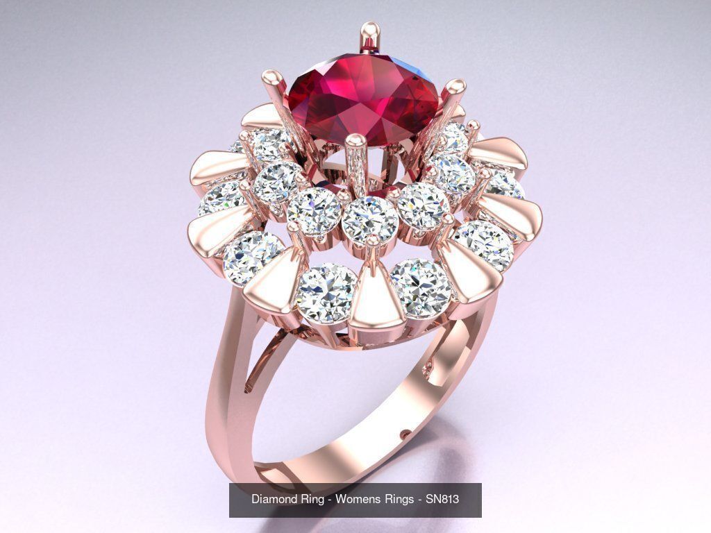 Collection 3d Ring Jewellery - 100 Womens Rings N27 _105