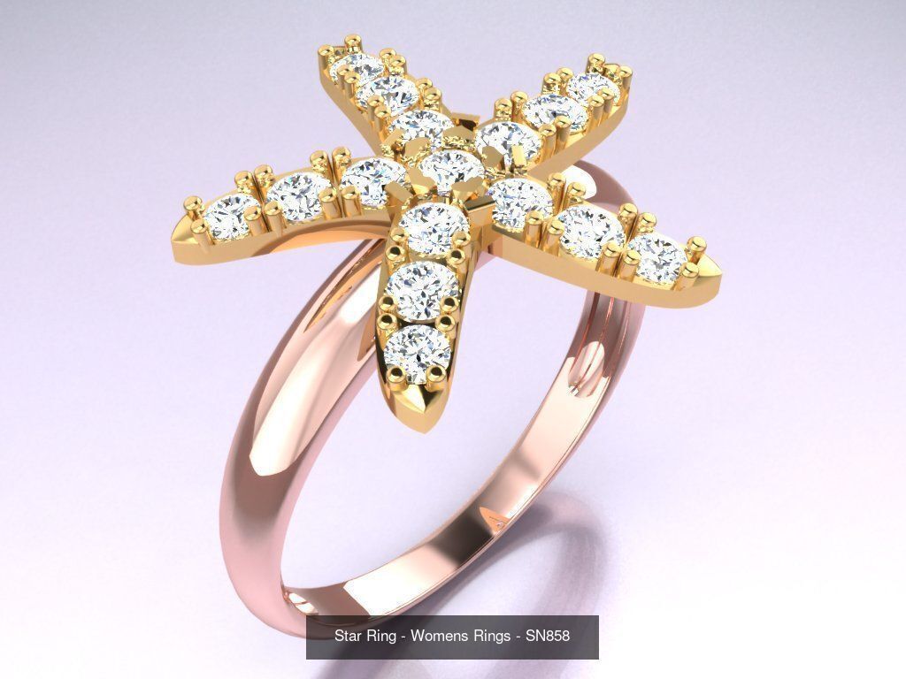 Collection 3d Ring Jewellery - 100 Womens Rings N27 _106