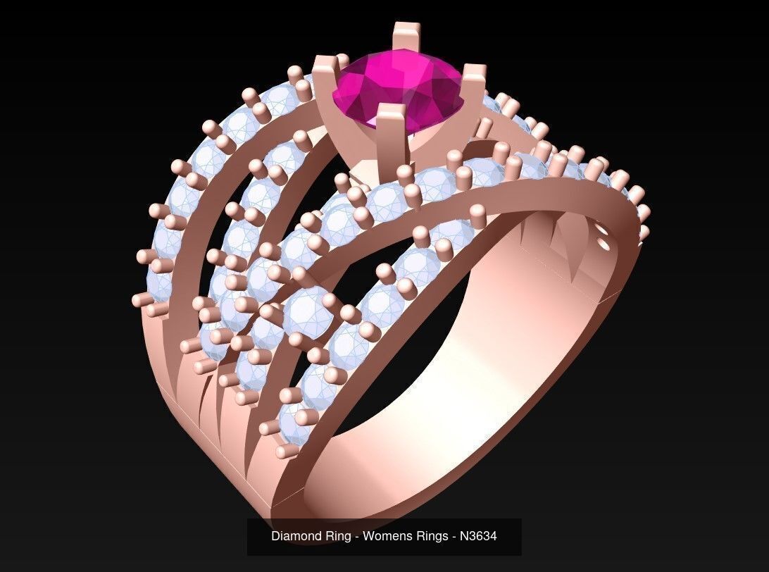 Collection 3d Ring Jewellery - 100 Womens Rings N27 _93