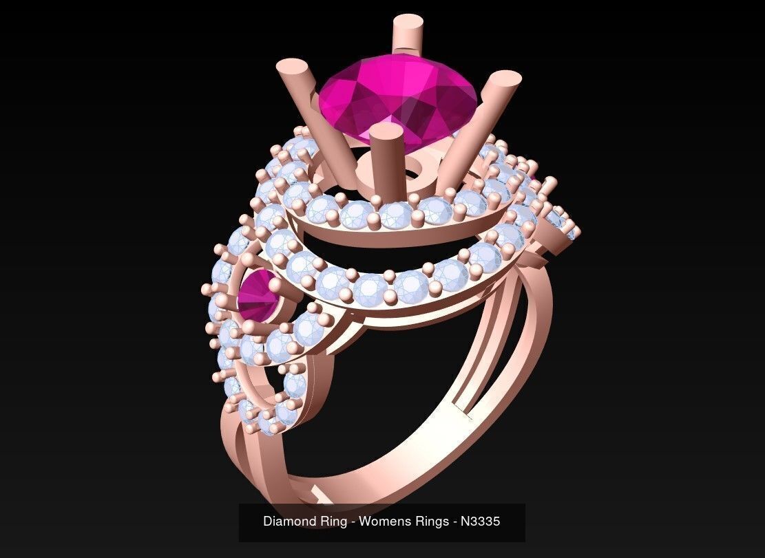 Collection 3d Ring Jewellery - 100 Womens Rings N27 _84