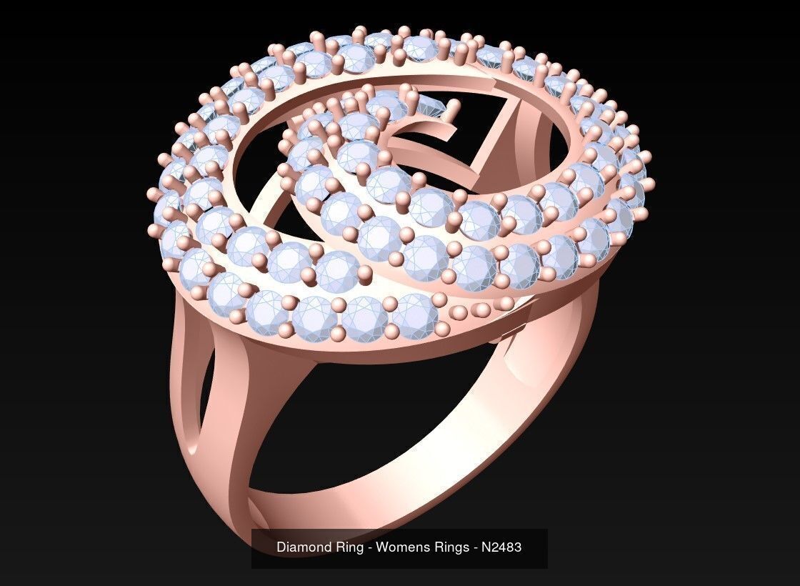Collection 3d Ring Jewellery - 100 Womens Rings N27 _75