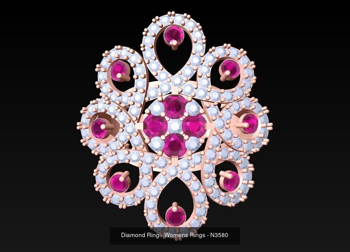 Collection 3d Ring Jewellery - 100 Womens Rings N27 _92