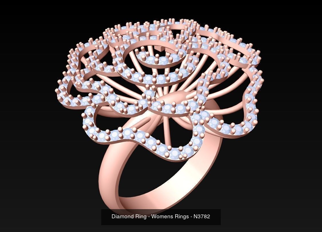 Collection 3d Ring Jewellery - 100 Womens Rings N27 _98