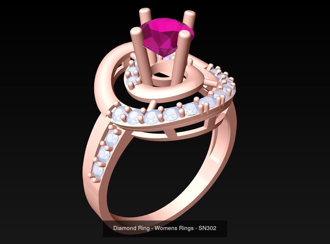 Collection 3d Ring Jewellery - 100 Womens Rings N27 _31