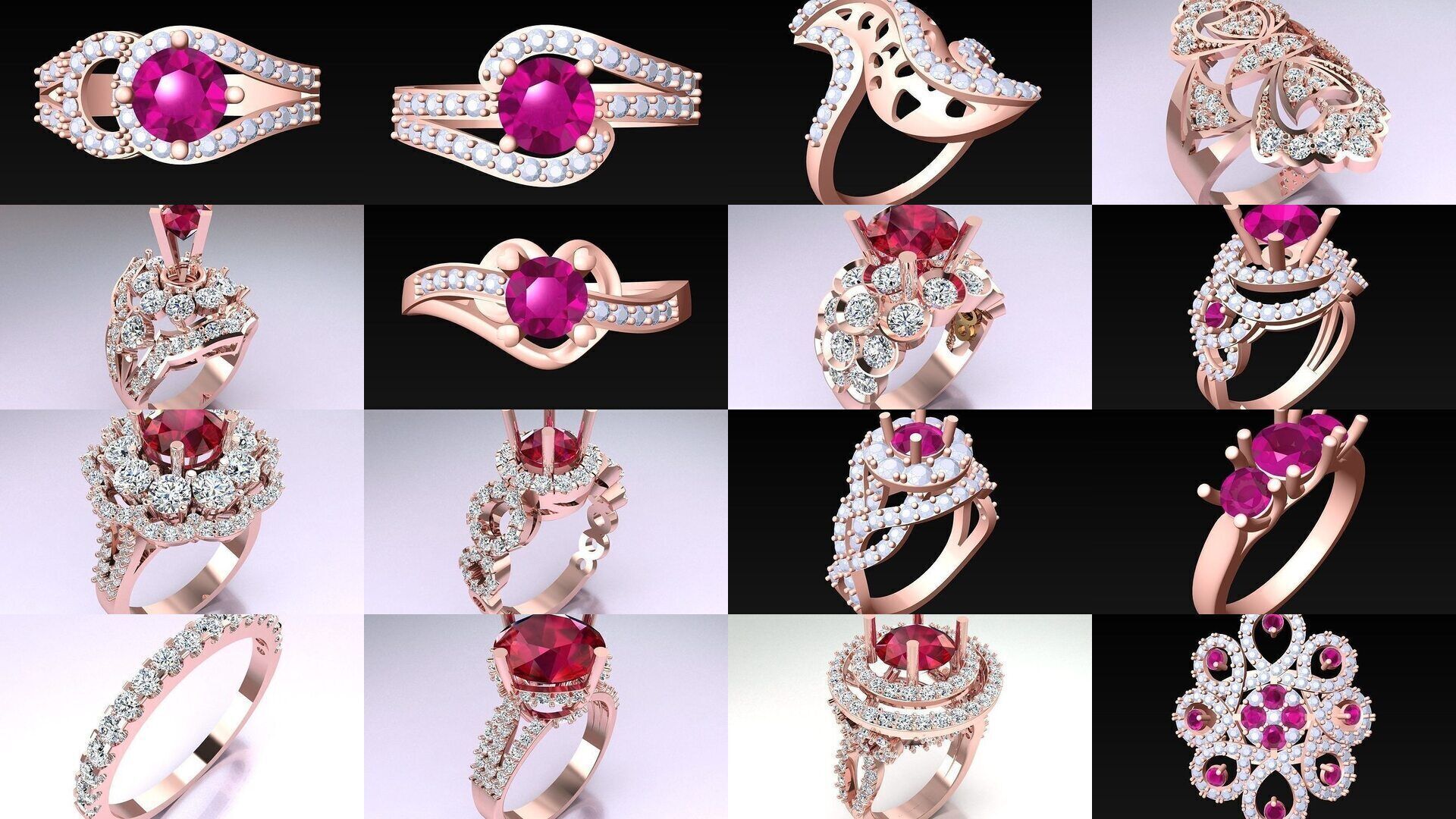 Collection 3d Ring Jewellery - 100 Womens Rings N27 _7