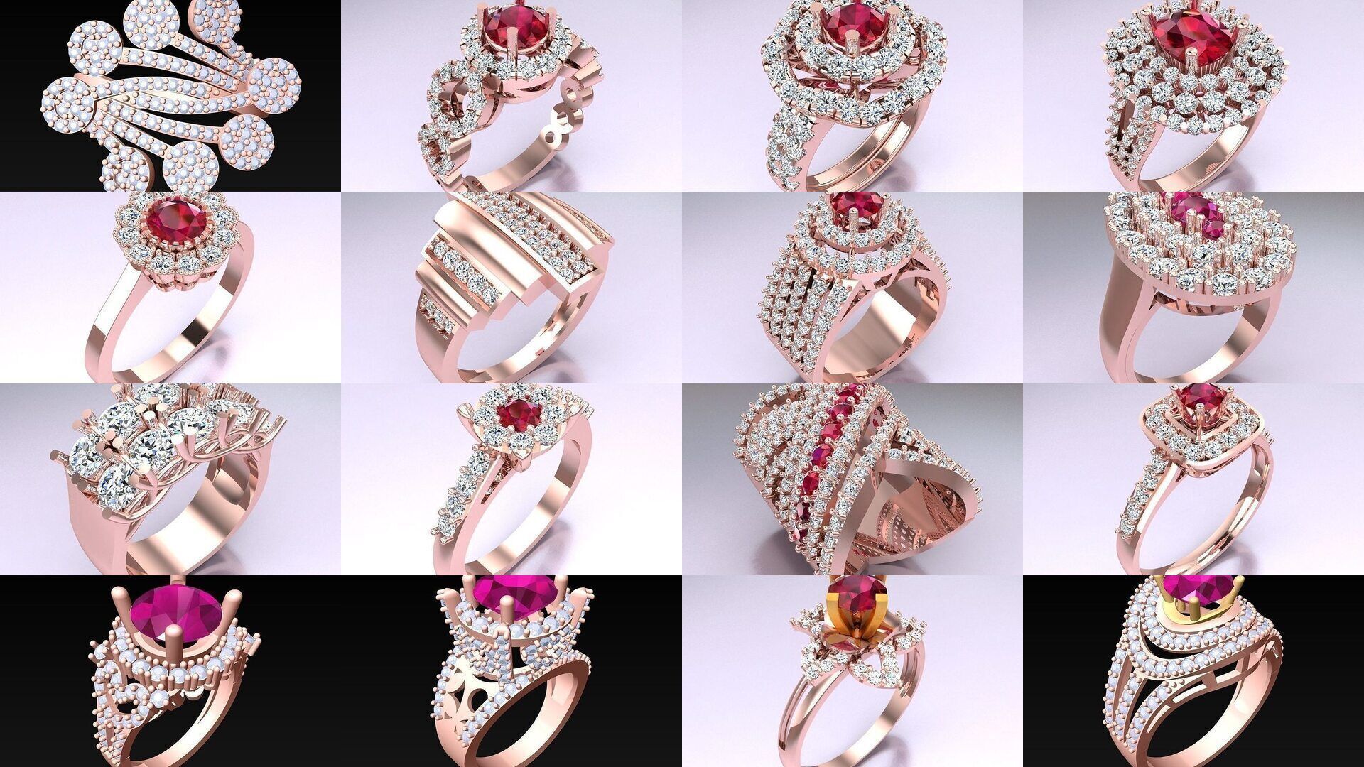 Collection 3d Ring Jewellery - 100 Womens Rings N27 _3