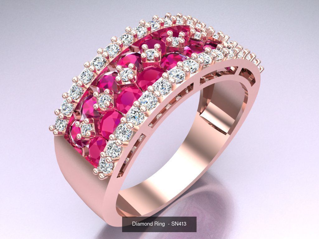 Collection 3d Ring Jewellery - 100 Womens Rings N27 _32
