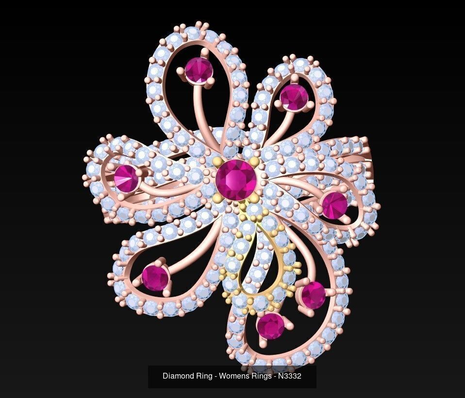 Collection 3d Ring Jewellery - 100 Womens Rings N27 _43