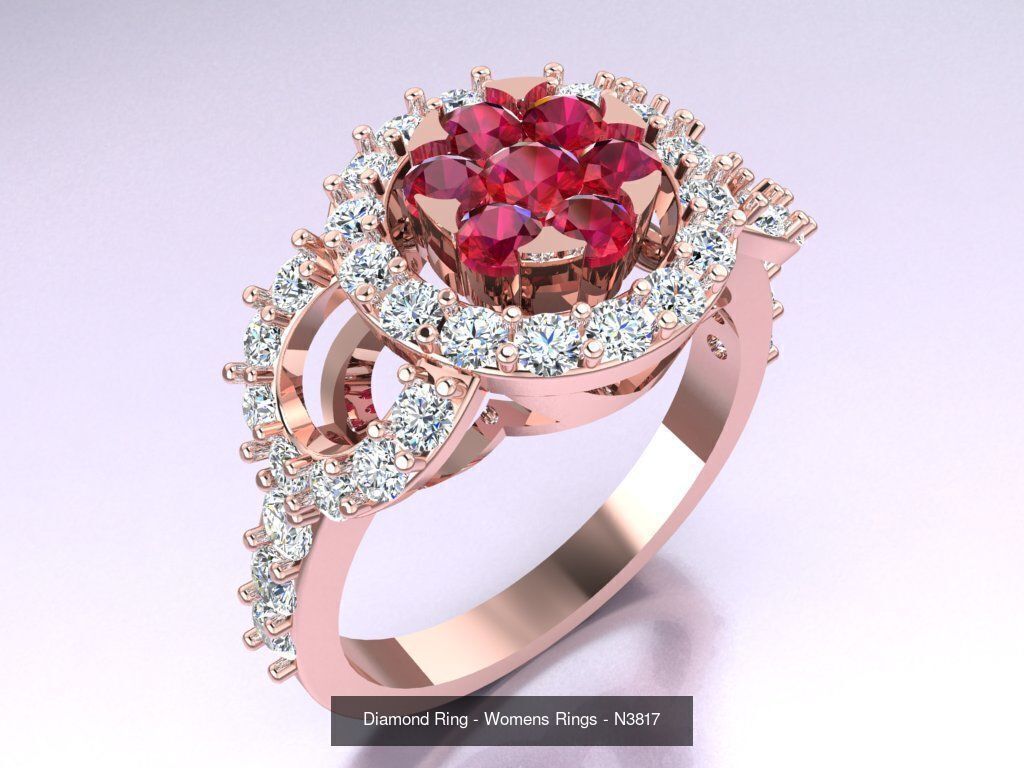 Collection 3d Ring Jewellery - 100 Womens Rings N27 _99