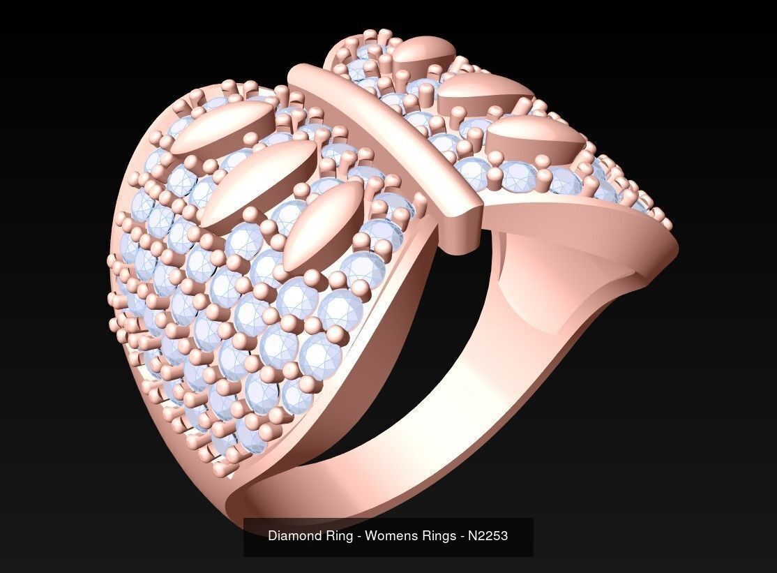 Collection 3d Ring Jewellery - 100 Womens Rings N27 _68