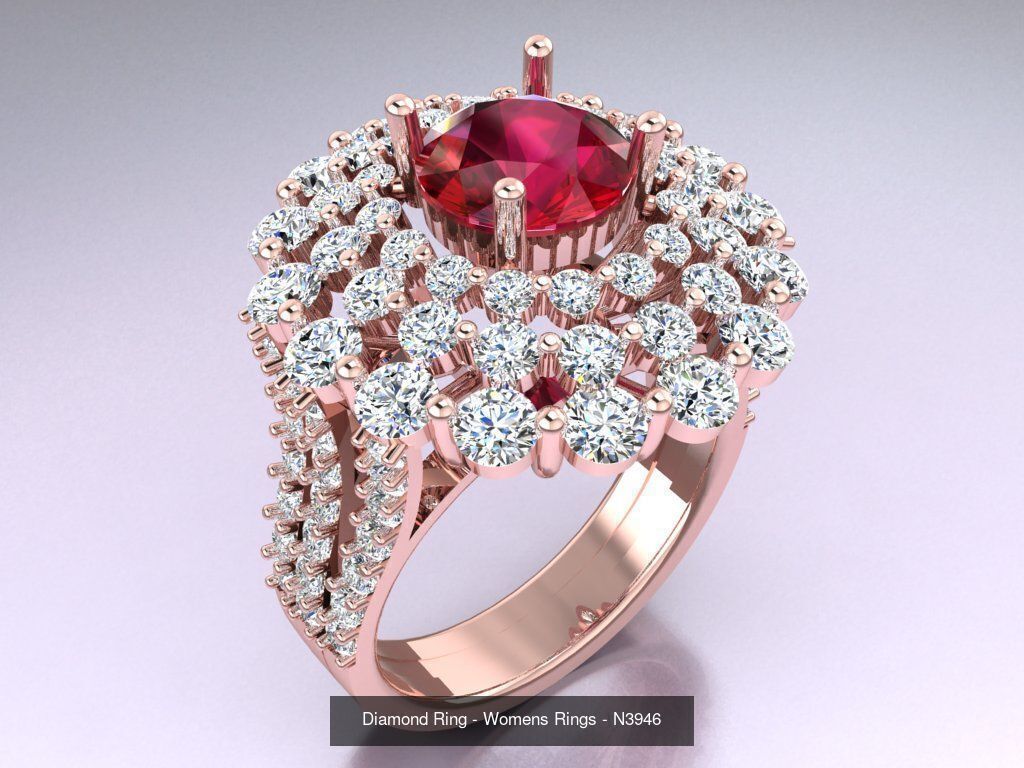 Collection 3d Ring Jewellery - 100 Womens Rings N27 _102