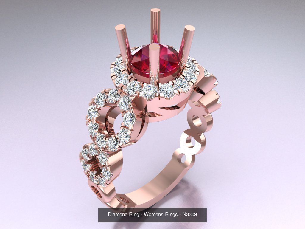 Collection 3d Ring Jewellery - 100 Womens Rings N27 _86