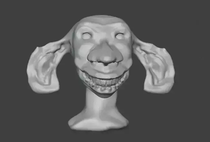Goblin creature head for 3d print