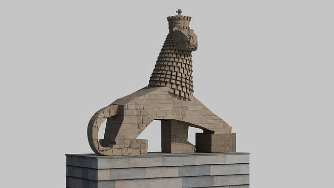Lion of Judah Statue Addis Ababa Ethiopia Low-poly 3D model