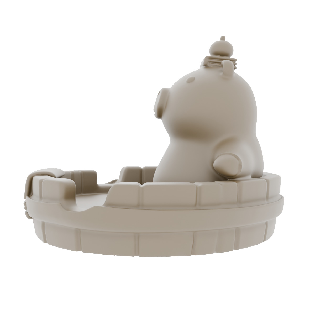 Capybara Phone Stand 3D print model_1