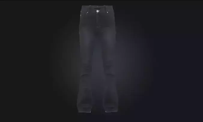 Flared Denim Style Retro Jeans Model for Fashion