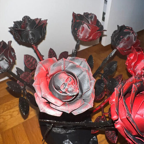 Halloween Skull Roses