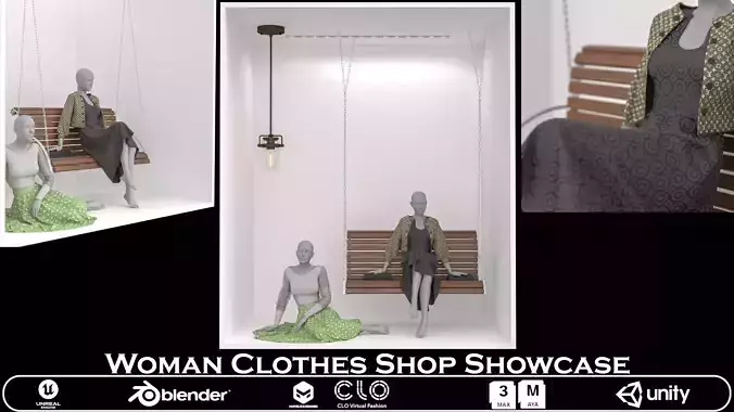 Woman Mannequin  Clothes Shop Showcase