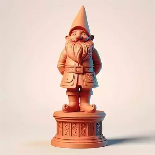 1055Fairy Tale Gnome Color Full Body Figurine on Base